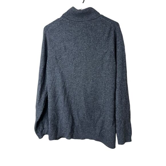 Charter Club Luxury 100% cashmere Sweater gray turtleneck pullover XL - Picture 4 of 4